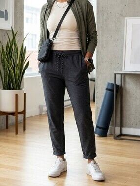 Lole Charcoal Grey Drawstring Unisex Jogger Pants Size XXL Woman Or XL Men
